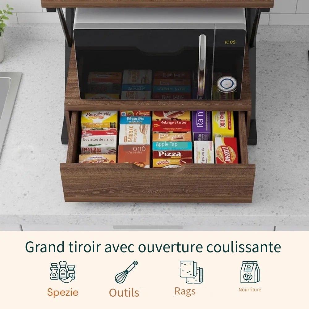 Support micro-ondes avec tiroir – anna bella (photo 4)