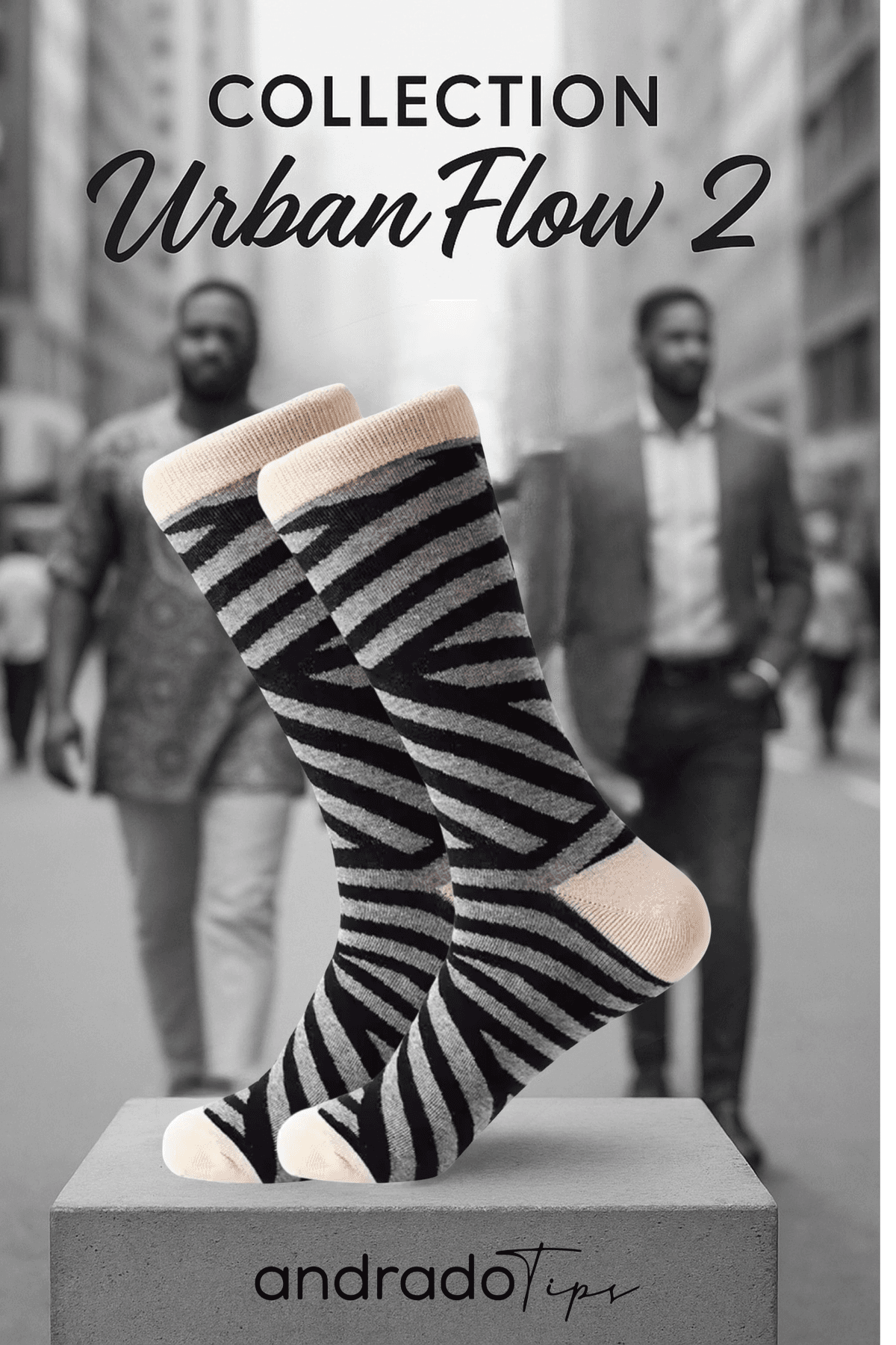 Chaussettes zébrées hautes – andradotips
