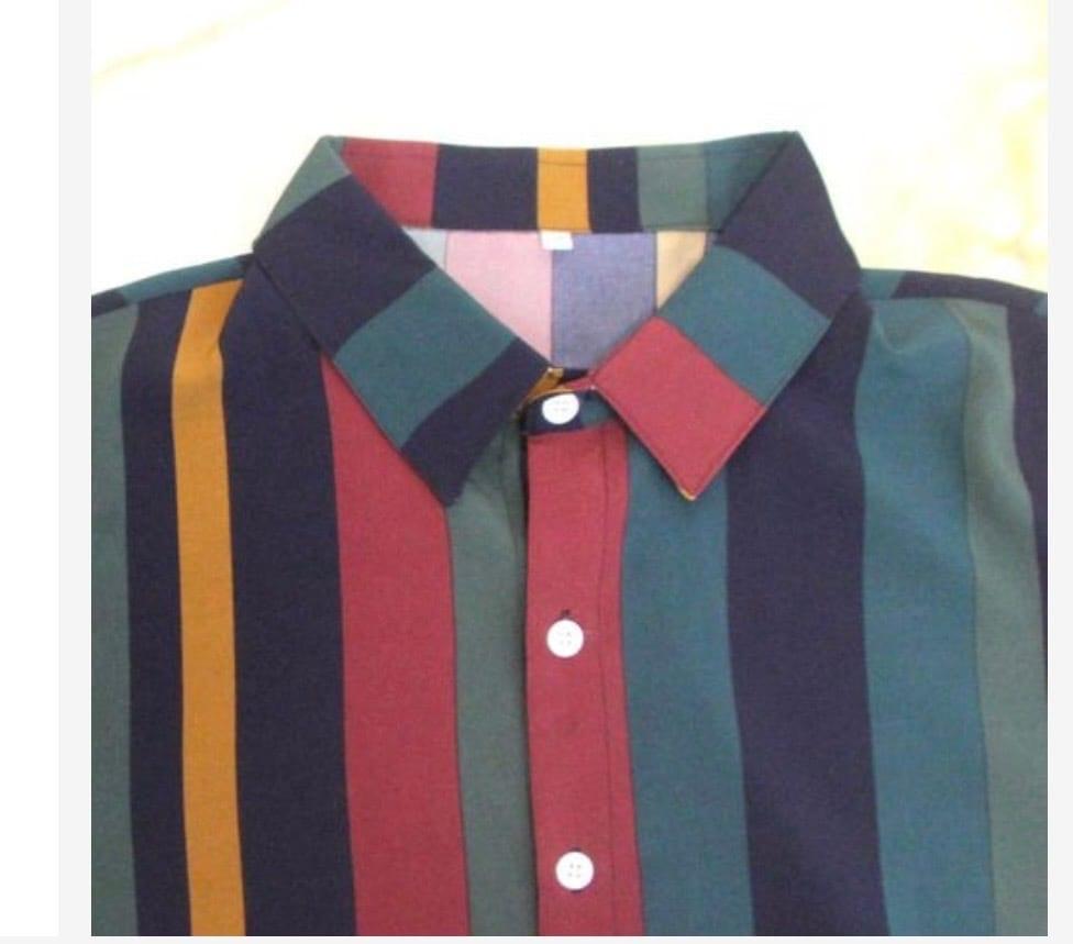 Chemise rayée manches courtes – Fabi Shop (photo 2)