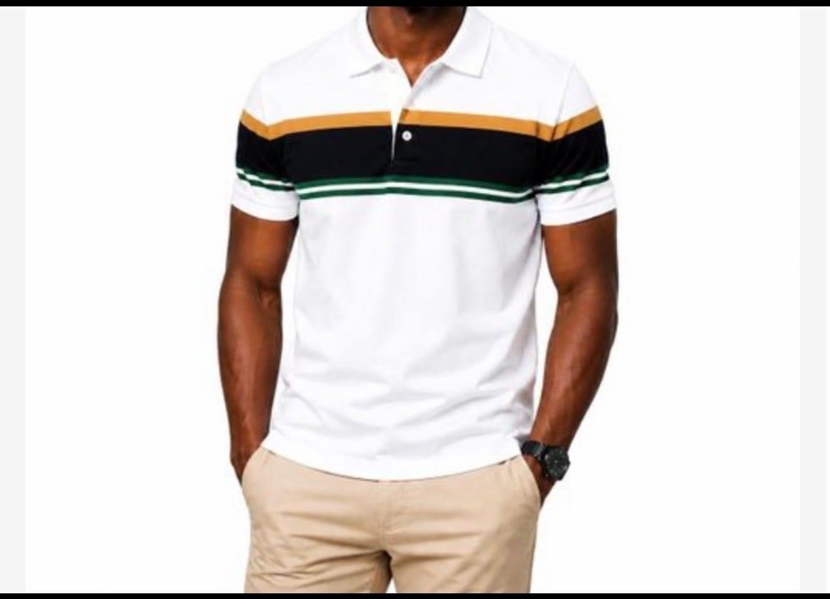Polo Lacoste blanc rayé – Fabi Shop