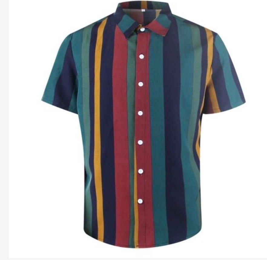 Chemise rayée manches courtes – Fabi Shop