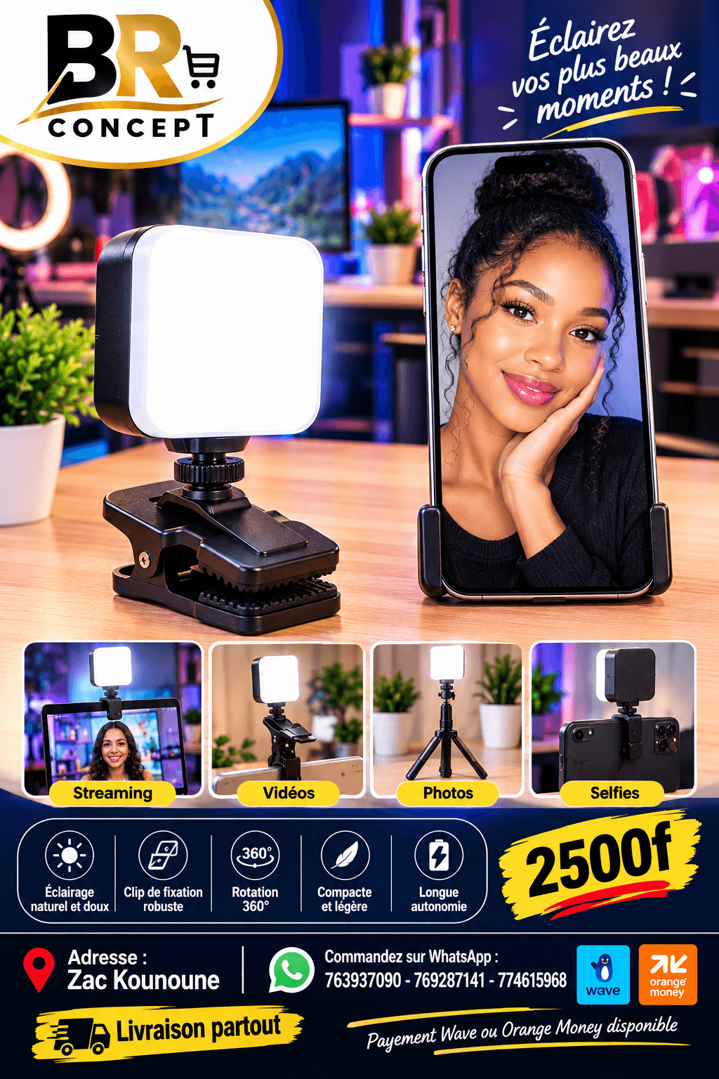 Lampe selfie – BR Concept