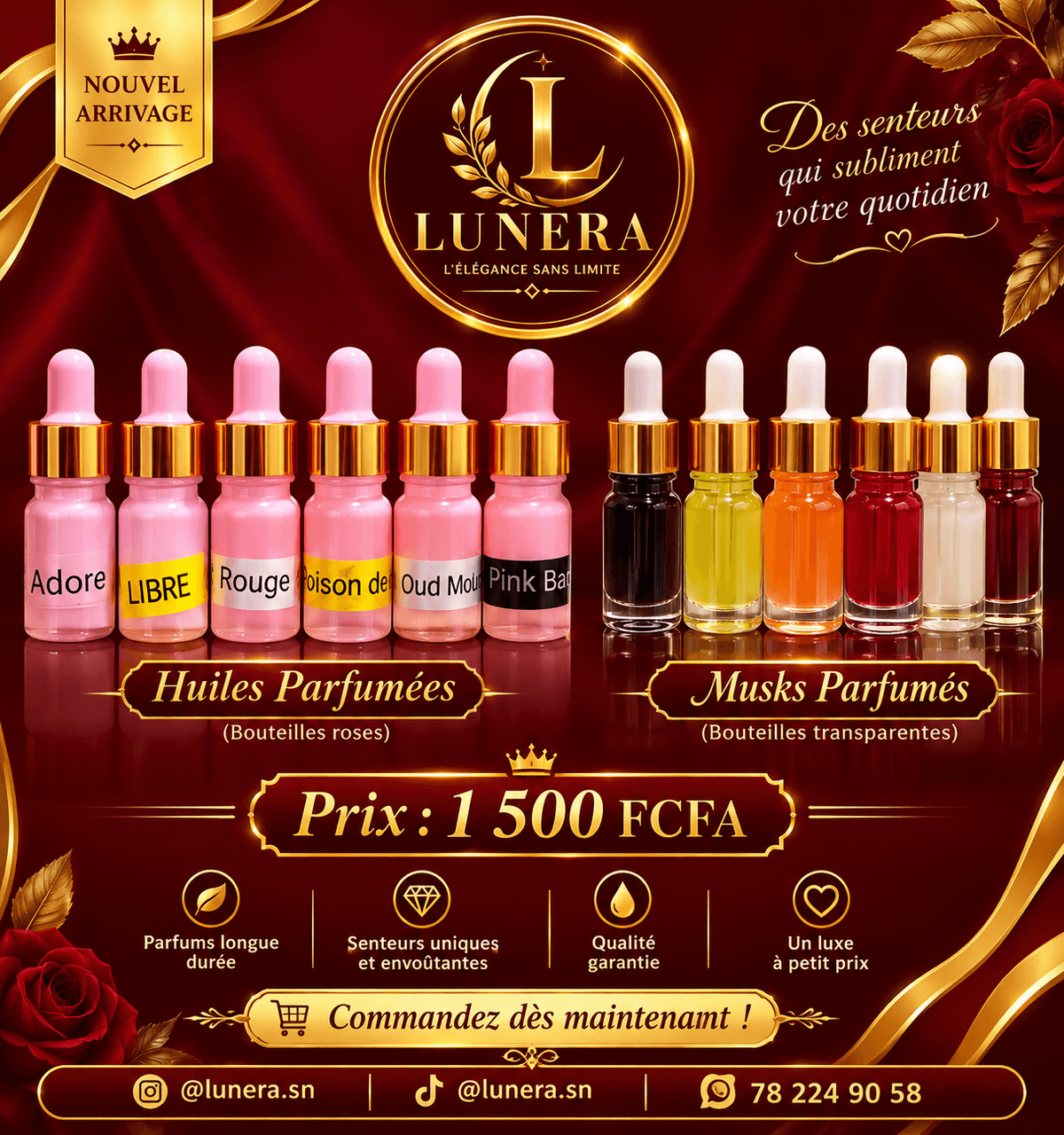 Huile parfumées et musks parfumées – LUNERA 💃🏾❤️