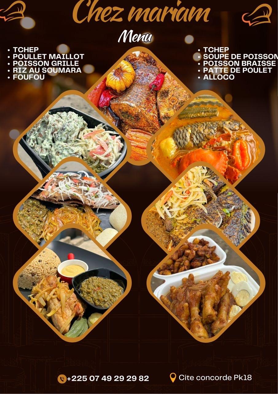 Menu Chez Mariam – CHEZ MARIAM