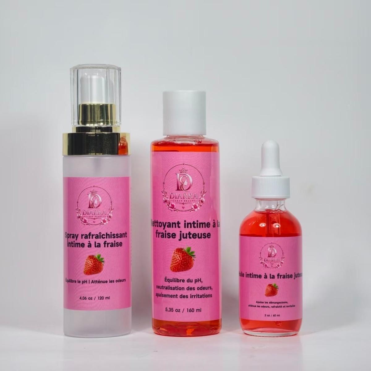 Gamme intimes fraises – Diarra Clean Beauty 🩷💐