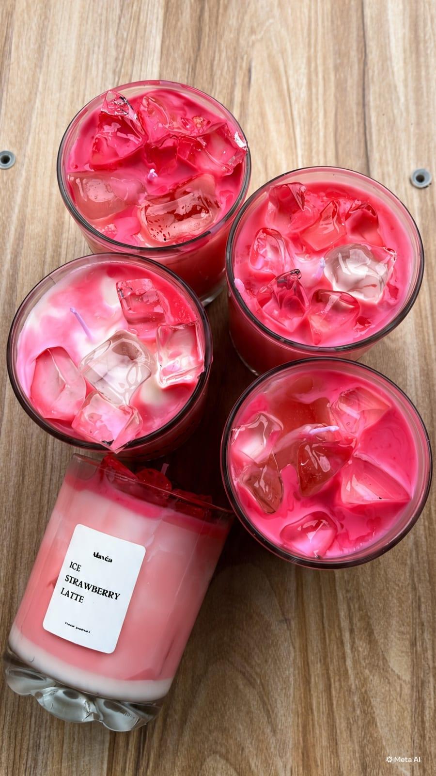 ICE STRAWBERRY LATTE – Alavéacandle (photo 5)