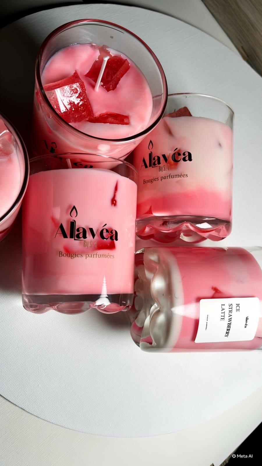 ICE STRAWBERRY LATTE – Alavéacandle (photo 2)